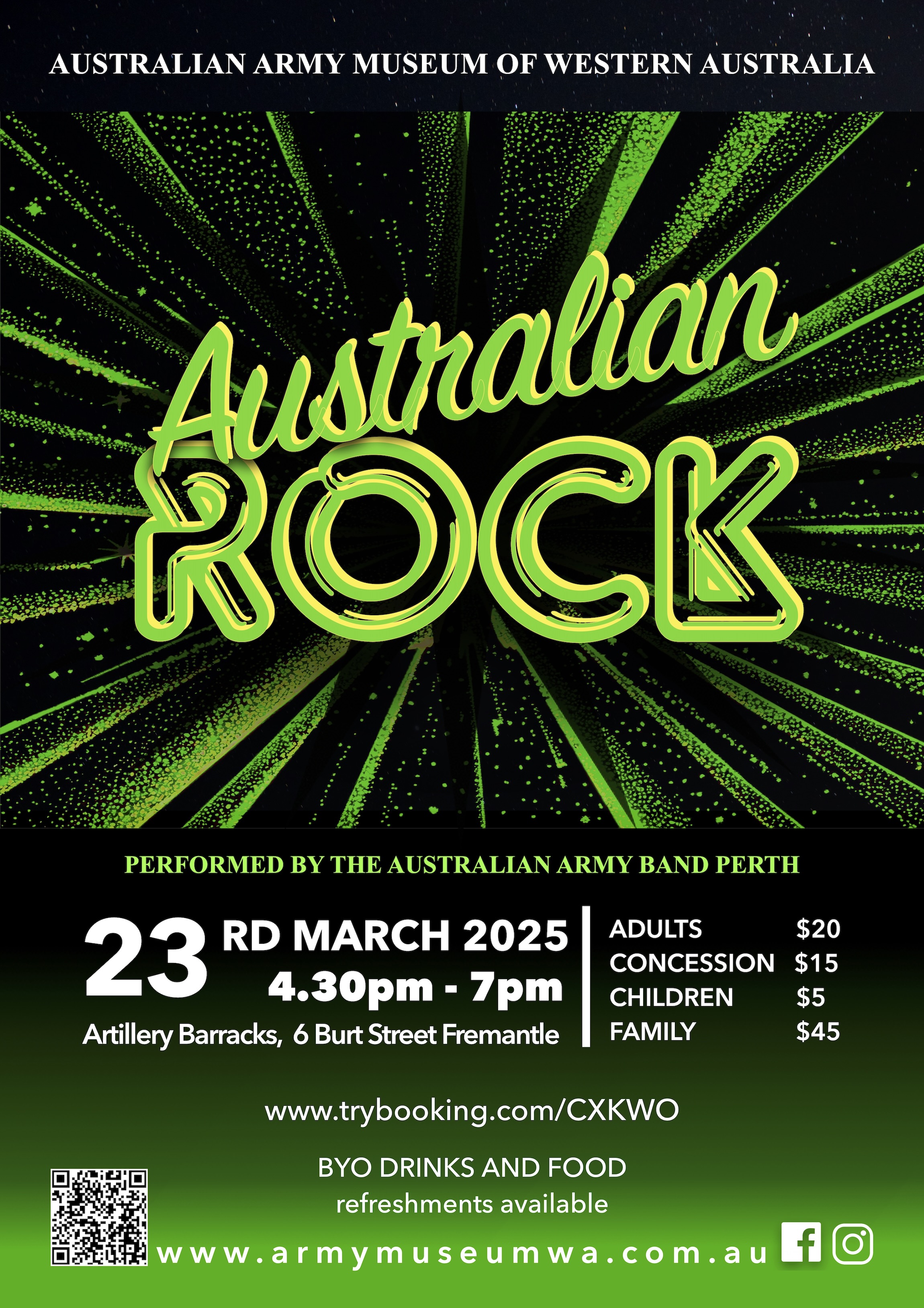 Aussie Rock Concert performed by the Australian Army Band